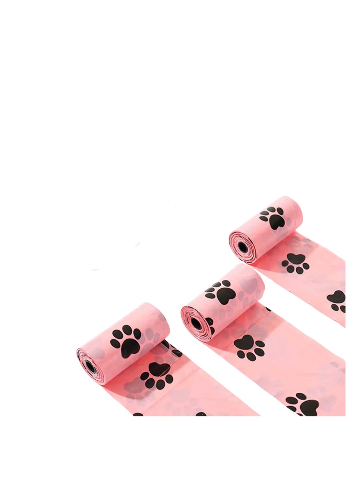 Rolo de Sacos Descartáveis Rosa